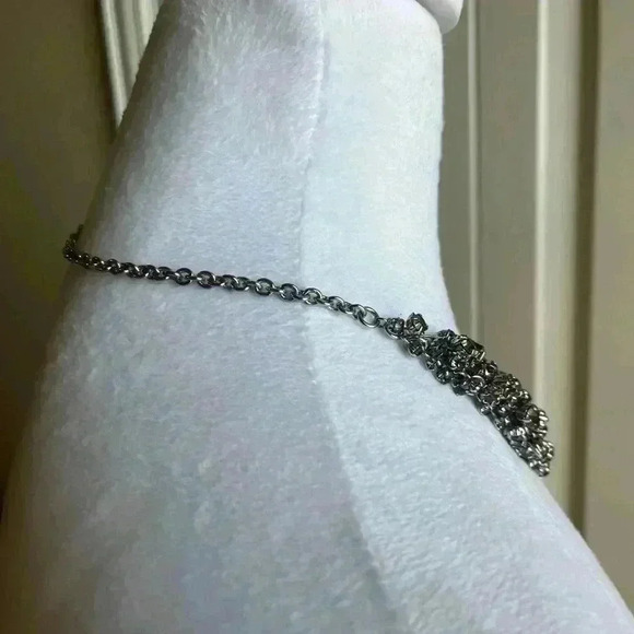 J Crew Bezel-Gem Crystal Cluster Bib Necklace - Picture 5 of 8